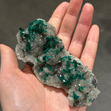 Dioptase on Quartz