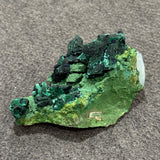 Azurite and Malachite on Tsumebite