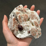 Garnet on Albite (Feldspar)