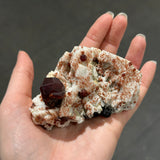 Garnet on Albite (Feldspar)
