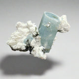 Aquamarine with Albite and Black Tourmaline