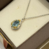 Blue Topaz Necklace - Anatoli