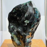 Chrysocolla on Petrified Wood