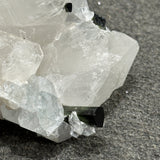 Quartz with Green and Black Tourmaline