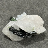 Quartz with Green and Black Tourmaline