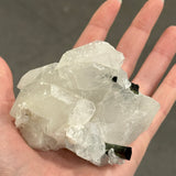 Quartz with Green and Black Tourmaline