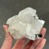 Quartz with Green and Black Tourmaline