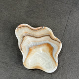 Onyx Bowl - White, Orange, and Brown Multi