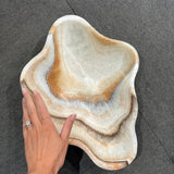 Onyx Bowl - White, Orange, and Brown Multi