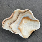 Onyx Bowl - White, Orange, and Brown Multi