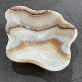 Onyx Bowl - White, Orange, and Brown Multi