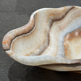 Onyx Bowl - White, Orange, and Brown Multi