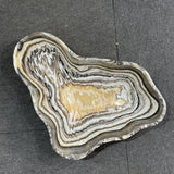 Onyx Bowl - Grey and Gold Multi Stripe