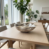 Onyx Bowl - Tiger Striped with Salmon