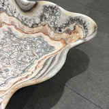 Onyx Bowl - Tiger Striped with Salmon