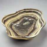 Onyx Bowl - Brown and Yellow Striped