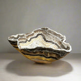 Onyx Bowl - White and Brown Multi