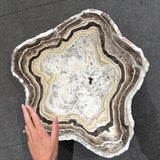 Onyx Bowl - White and Brown Multi