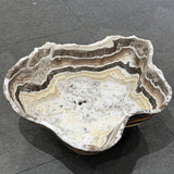 Onyx Bowl - White and Brown Multi