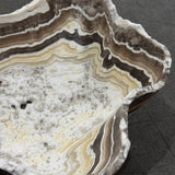 Onyx Bowl - White and Brown Multi