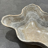 Onyx Bowl - Grey and Tan Striped