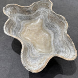 Onyx Bowl - Grey and Tan Striped