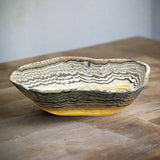 Onyx Bowl - Yellow with Multi Stripes