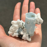 Aquamarine with Albite and Black Tourmaline
