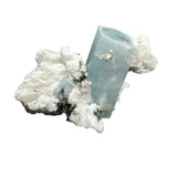 Aquamarine with Albite and Black Tourmaline