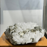 Quartz with Pyrite Cubes