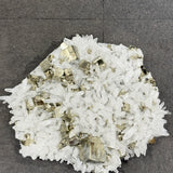 Quartz with Pyrite Cubes