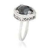 Anatoli - Teardrop Hematite Doublet Ring