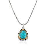 Anatoli - Teardrop Chrysocolla Doublet Necklace
